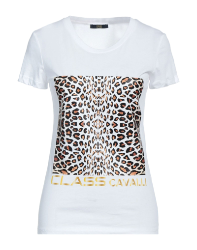 Shop Cavalli Class Woman T-shirt White Size M Cotton