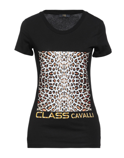 Shop Cavalli Class Woman T-shirt Black Size M Cotton