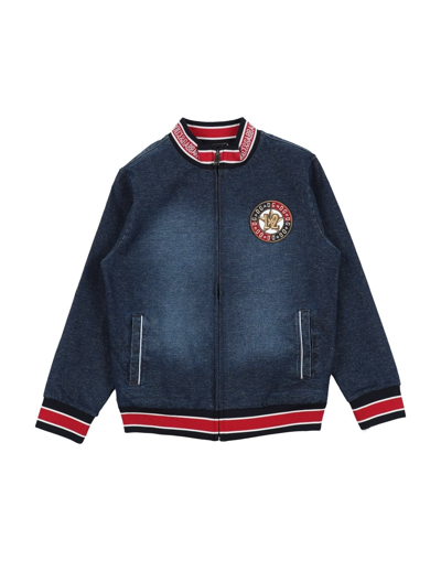 Shop Dolce & Gabbana Toddler Boy Sweatshirt Blue Size 6 Cotton, Polyester, Viscose, Elastane
