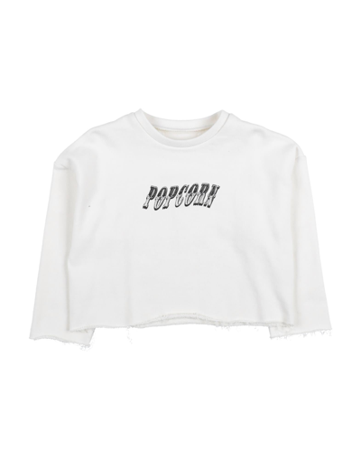 Shop Touriste Toddler Girl Sweatshirt Ivory Size 4 Cotton, Elastane In White