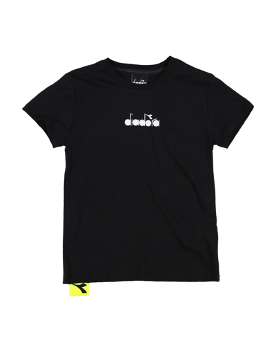 Shop Diadora Toddler Girl T-shirt Black Size 4 Cotton