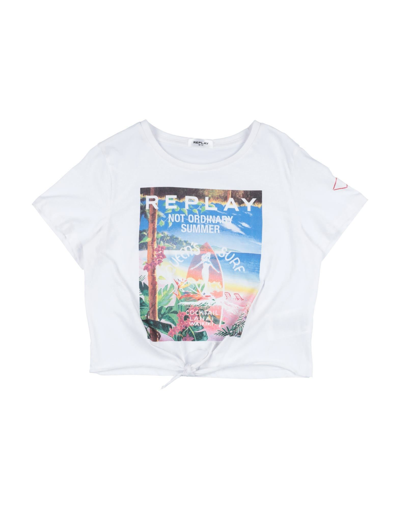Shop Replay & Sons Toddler Girl T-shirt White Size 6 Cotton