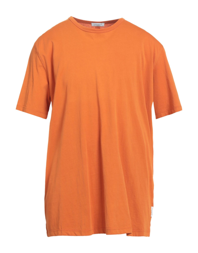 Shop Paolo Pecora Man T-shirt Orange Size L Cotton