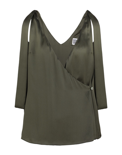 Yoox Net-a-porter For The Prince's Foundation Woman Top Dark Green Size 16 Silk In Green