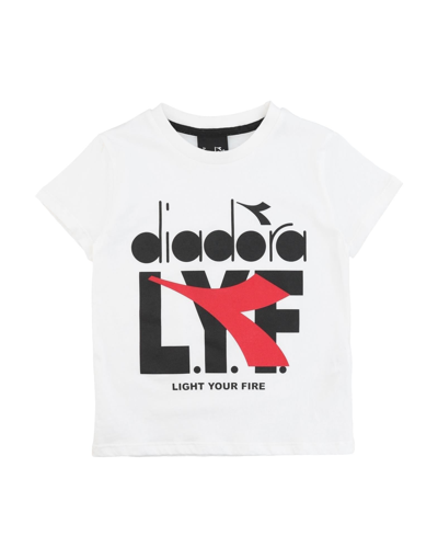 Shop Diadora Toddler Boy T-shirt White Size 4 Cotton