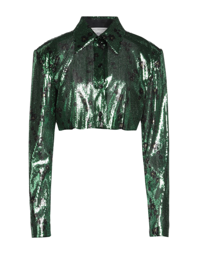 Shop Philosophy Di Lorenzo Serafini Woman Shirt Green Size 8 Polyester, Silk
