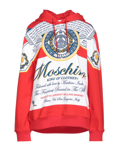 Shop Moschino Woman Sweatshirt Red Size 8 Cotton