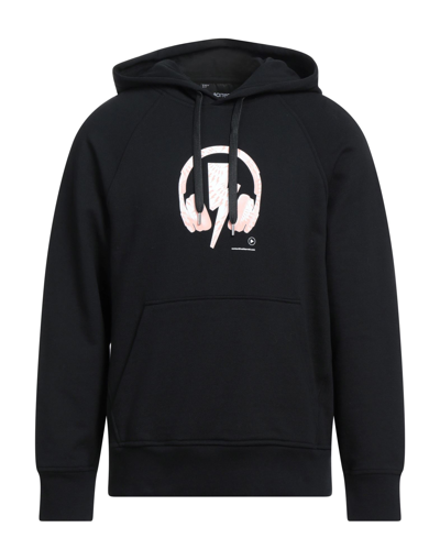 Neil Barrett Printed Logo D.j. Bolt Hoodie In Black