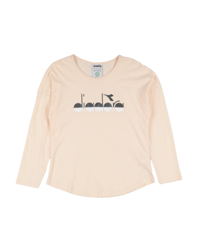 Shop Diadora Toddler Girl T-shirt Beige Size 6 Cotton