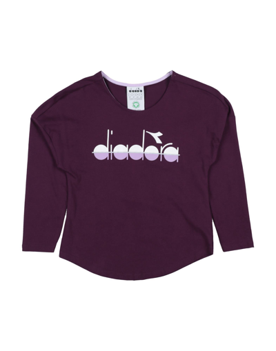 Shop Diadora Toddler Girl T-shirt Deep Purple Size 6 Cotton