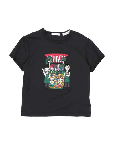 Shop Dolce & Gabbana Toddler Boy T-shirt Black Size 7 Cotton