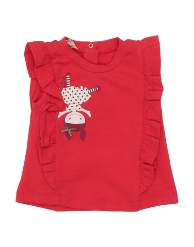 Shop Liu •jo Newborn Girl T-shirt Red Size 3 Cotton, Elastane