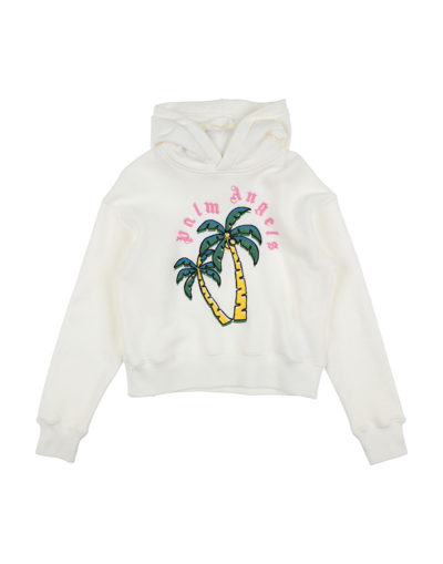 Shop Palm Angels Toddler Boy Sweatshirt White Size 6 Cotton, Elastane, Acrylic, Wool, Polyester