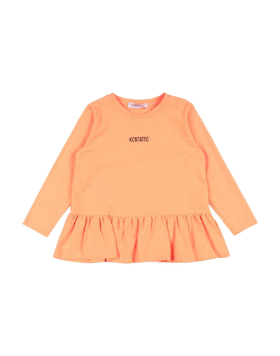 Shop Kontatto Toddler Girl T-shirt Orange Size 4 Polyester, Cotton, Elastic Fibres