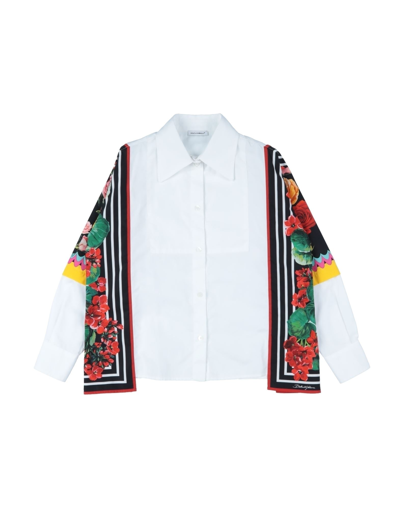 Shop Dolce & Gabbana Toddler Girl Shirt White Size 7 Cotton