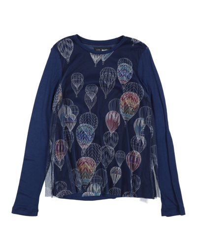 Shop Desigual Toddler Girl T-shirt Midnight Blue Size 7 Viscose, Polyester