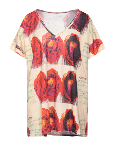 B.a. Printed Artworks T-shirts In Beige