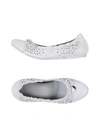 Hogan Ballet Flats In White