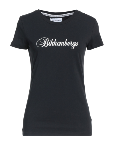 Shop Bikkembergs Woman T-shirt Black Size Xs Cotton, Elastane