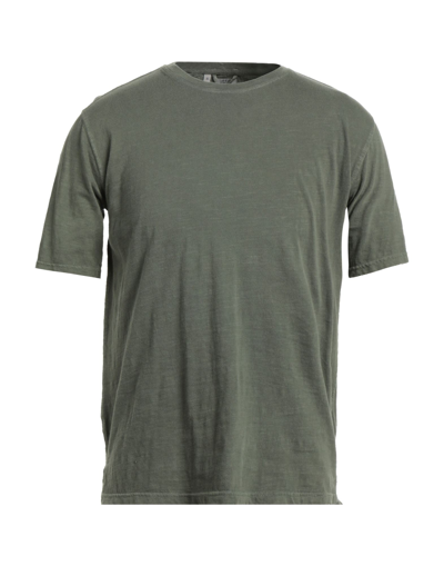 Shop R3d Wöôd Man T-shirt Military Green Size S Cotton
