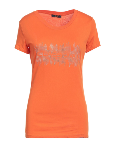 Shop Cavalli Class Woman T-shirt Orange Size M Cotton