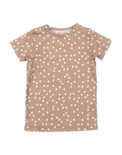 Shop Douuod Newborn Girl T-shirt Light Brown Size 0 Cotton In Beige