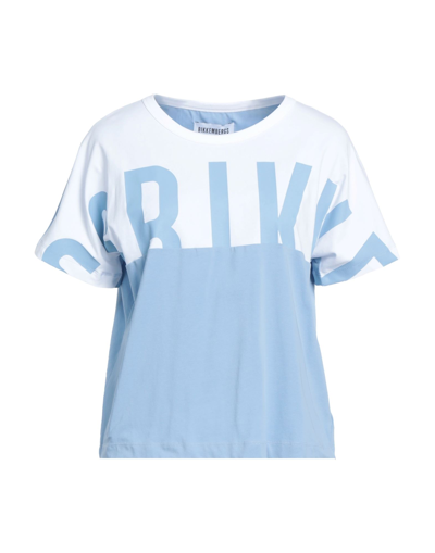 Shop Bikkembergs Woman T-shirt Sky Blue Size S Cotton, Elastane