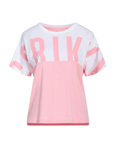 Shop Bikkembergs Woman T-shirt Pink Size S Cotton, Elastane