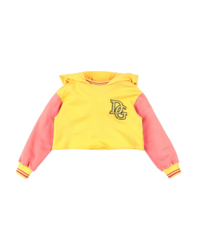 Shop Dolce & Gabbana Toddler Girl Sweatshirt Yellow Size 6 Cotton