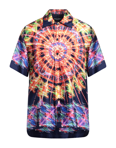 Dolce & Gabbana Kaleidoscope Print Short-sleeve Shirt In Purple