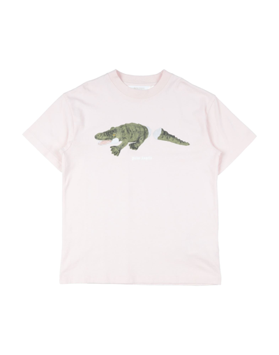 Shop Palm Angels Toddler Girl T-shirt Light Pink Size 6 Cotton