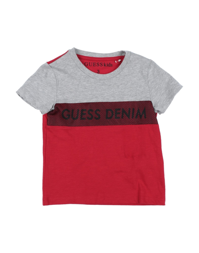 Shop Guess Toddler Boy T-shirt Red Size 4 Cotton