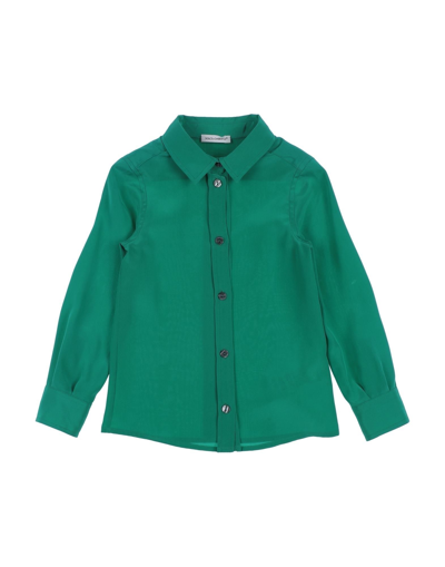 Shop Dolce & Gabbana Toddler Girl Shirt Green Size 7 Silk