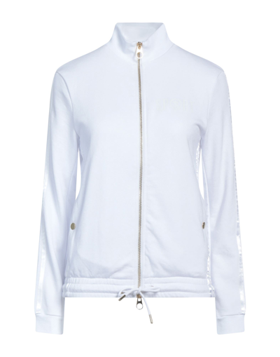 Shop Bikkembergs Woman Sweatshirt White Size M Polyester, Cotton
