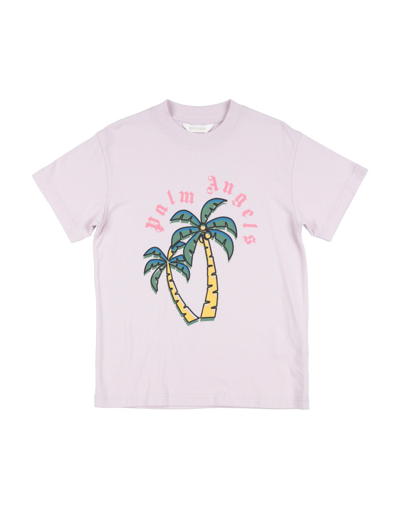Shop Palm Angels T-shirts In Lilac
