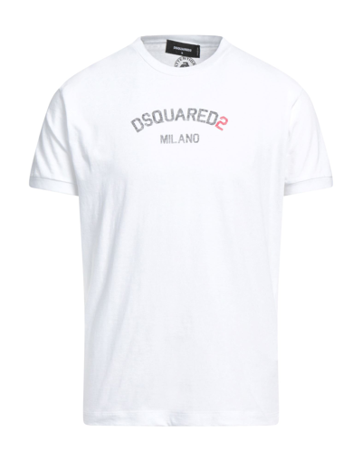 Dsquared2 Men's White Cotton T-shirt With Logo In White
