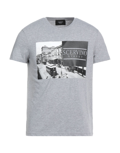 Shop Ermanno Scervino Man T-shirt Light Grey Size M Cotton, Elastane