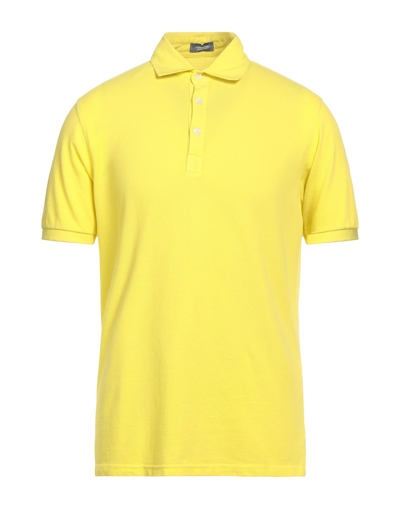 Shop Rossopuro Man Polo Shirt Yellow Size 4 Cotton