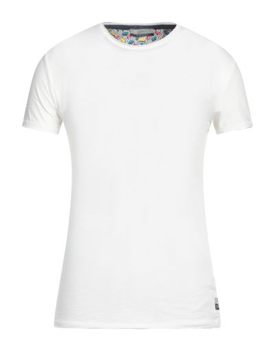 Shop Yes Zee By Essenza Man T-shirt White Size 3xl Cotton