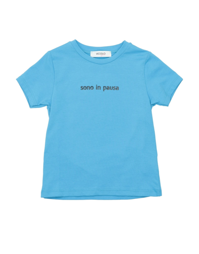 Shop Vicolo Toddler Girl T-shirt Azure Size 6 Cotton, Elastane In Blue