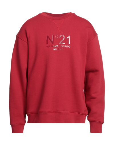 Shop Ndegree21 Man Sweatshirt Red Size Xs Cotton