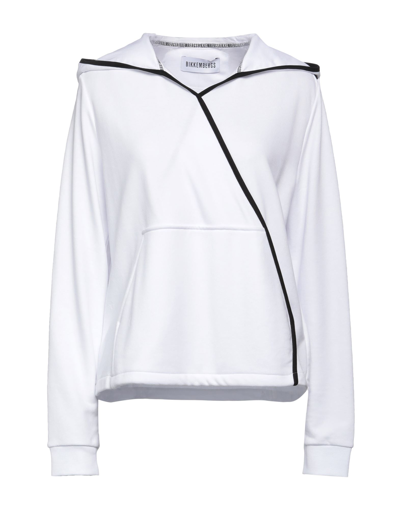 Shop Bikkembergs Woman Sweatshirt White Size S Polyester, Cotton, Elastane