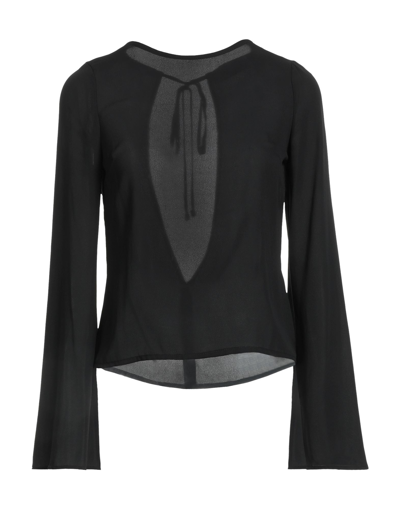Shop Frankie Morello Woman Top Black Size L Polyester