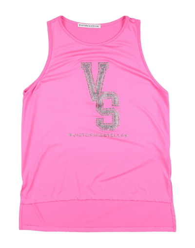 Shop Victoria & Stella Toddler Girl Tank Top Fuchsia Size 6 Polyester In Pink