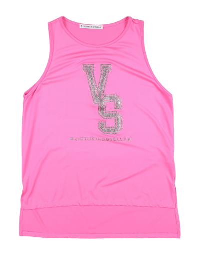 Victoria & Stella Tank Tops In Pink