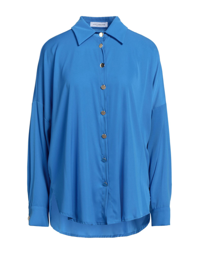 Shop Atos Lombardini Woman Shirt Azure Size 10 Polyester, Elastane In Blue