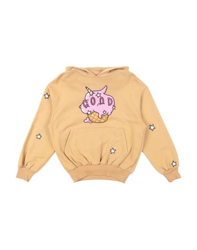 Shop Ireneisgood Toddler Girl Sweatshirt Sand Size 6 Cotton In Beige