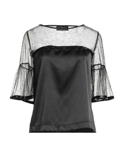 Shop Clips Woman Top Black Size 6 Polyester, Elastane