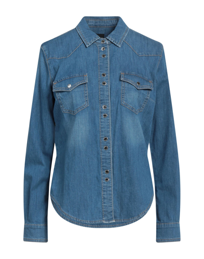 Pinko Denim Shirts In Blue