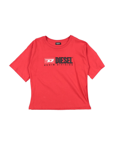 Shop Diesel Toddler Girl T-shirt Red Size 4 Cotton